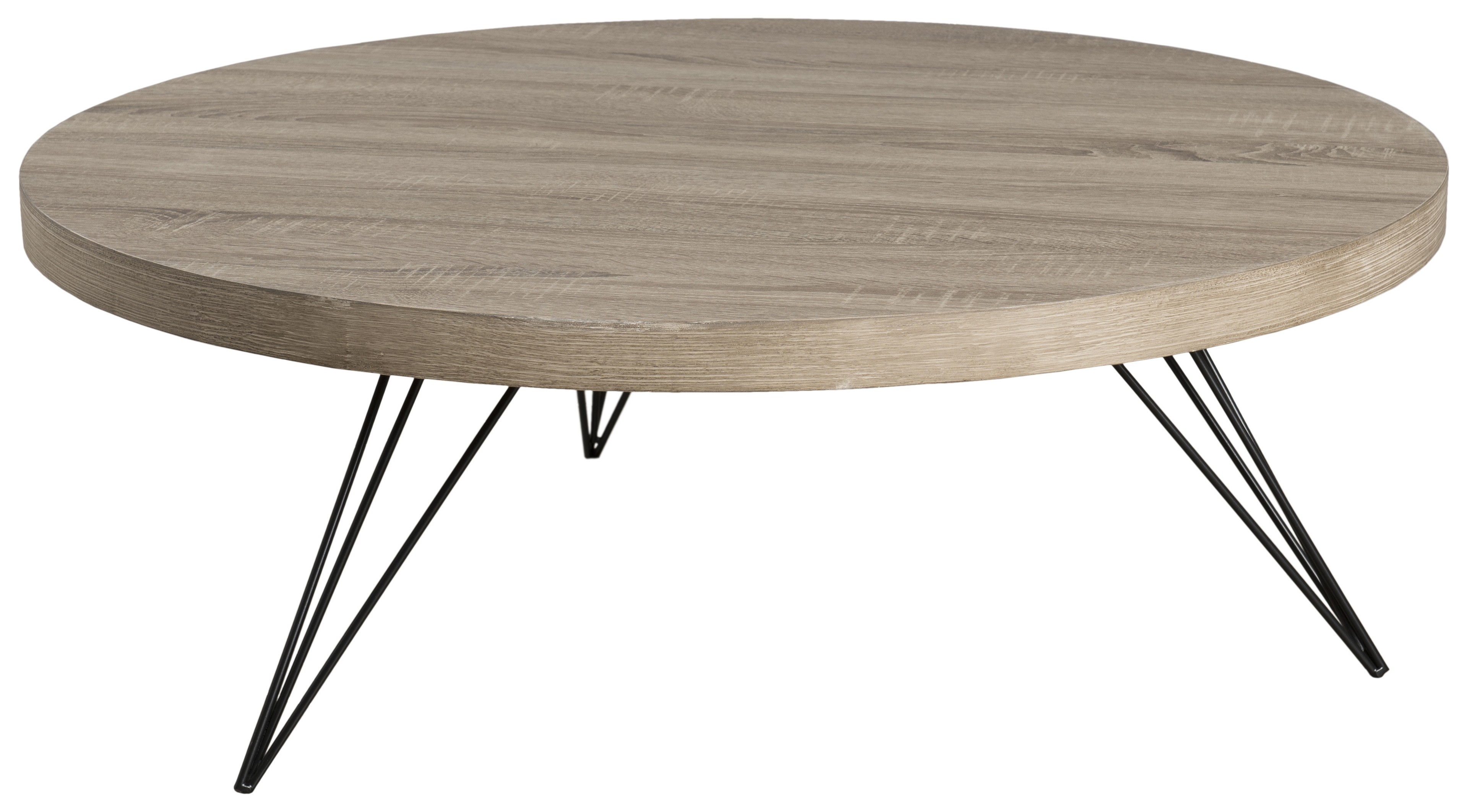 Table basse ronde bois et fer