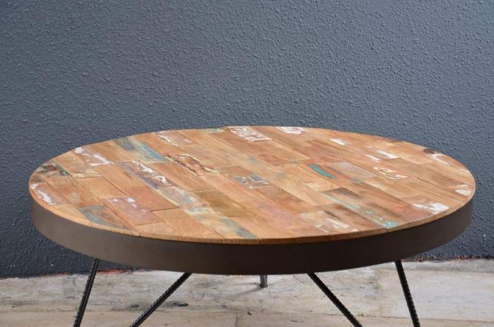 Table basse ronde couleur