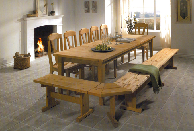 Table de cuisine bois brut