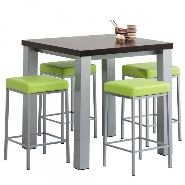 Table haute cuisine avec tabourets