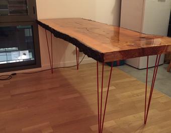 Table de cuisine en bois naturel