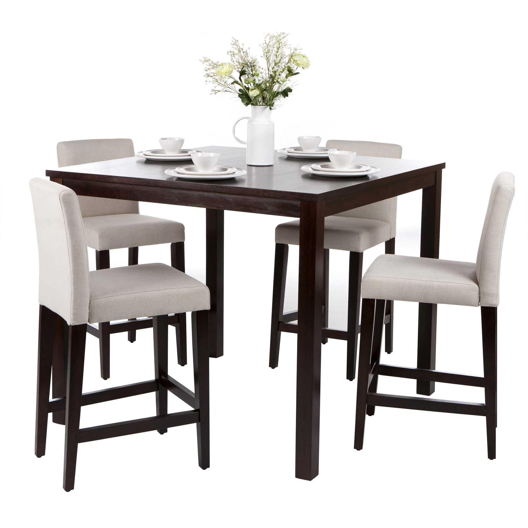 Table de cuisine haute avec tabourets