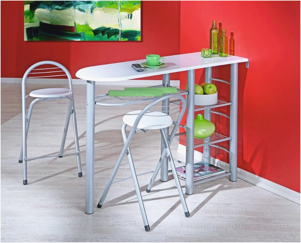Table haute avec tabourets