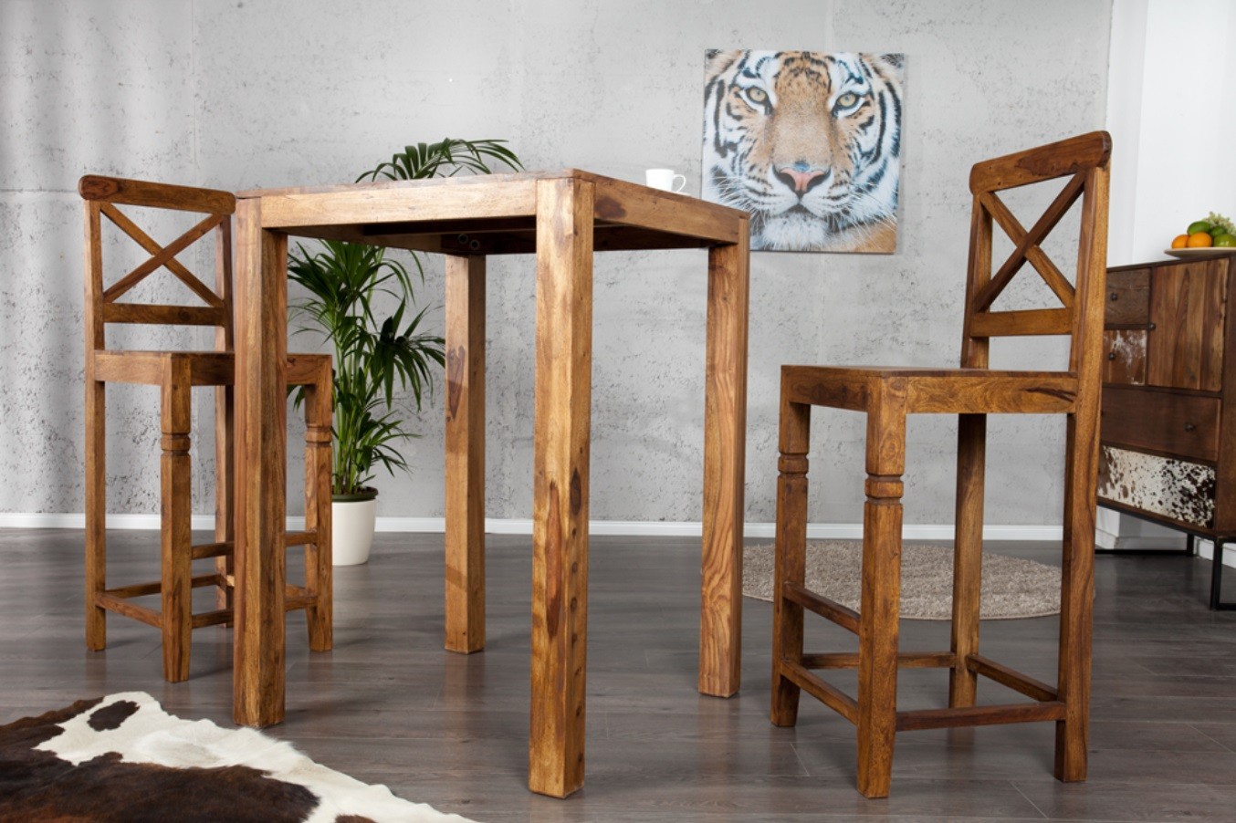 Table haute bois pour cuisine