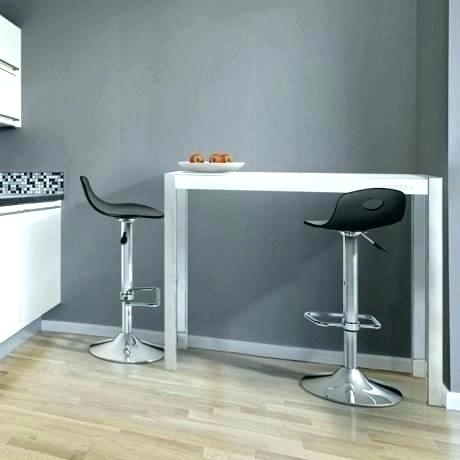 Table de cuisine haute en verre