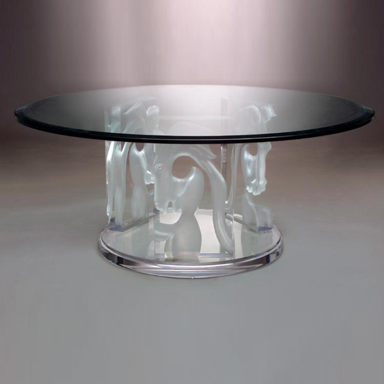 Table basse en verre de murano