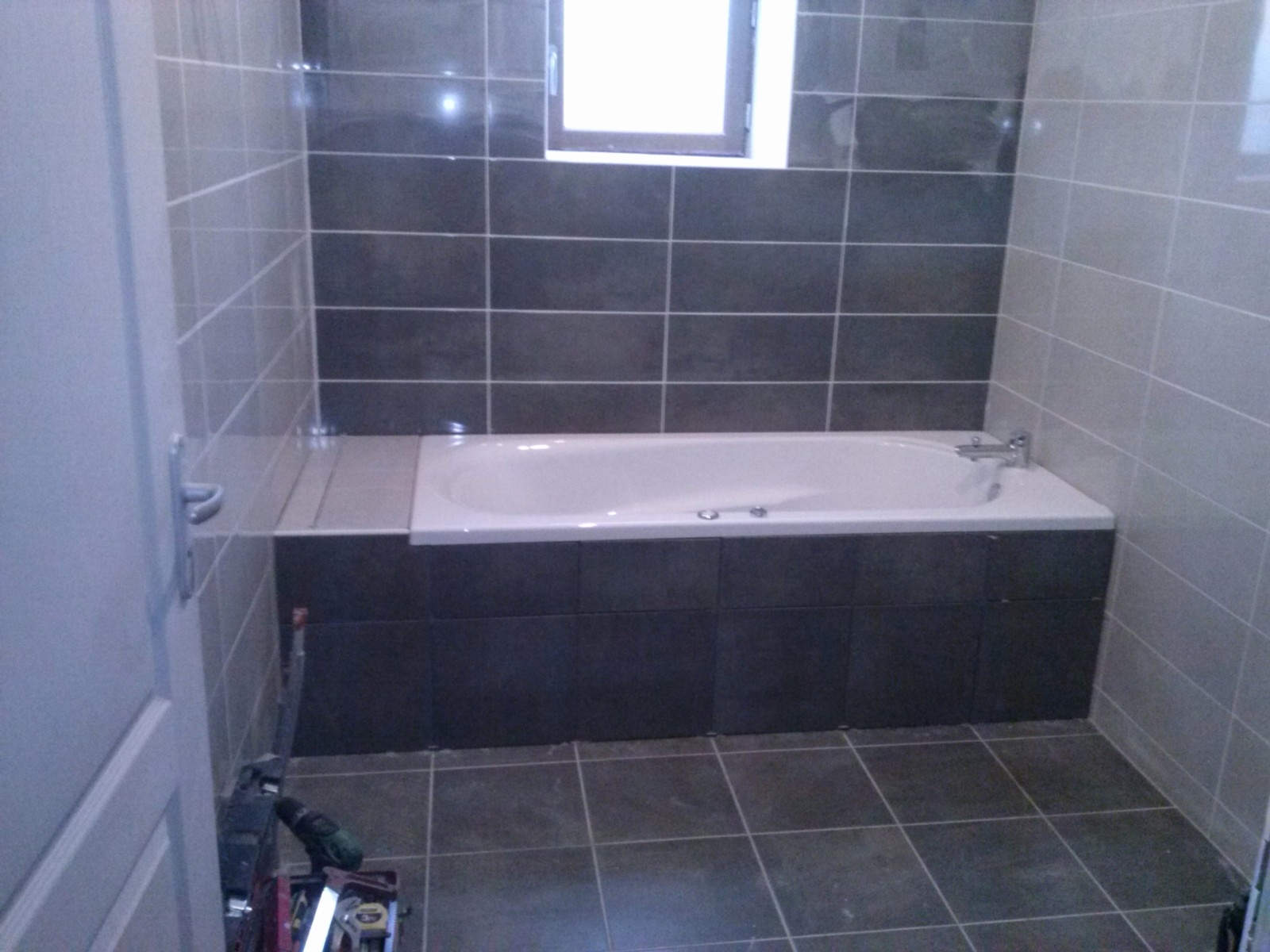 Carrelage bordure baignoire