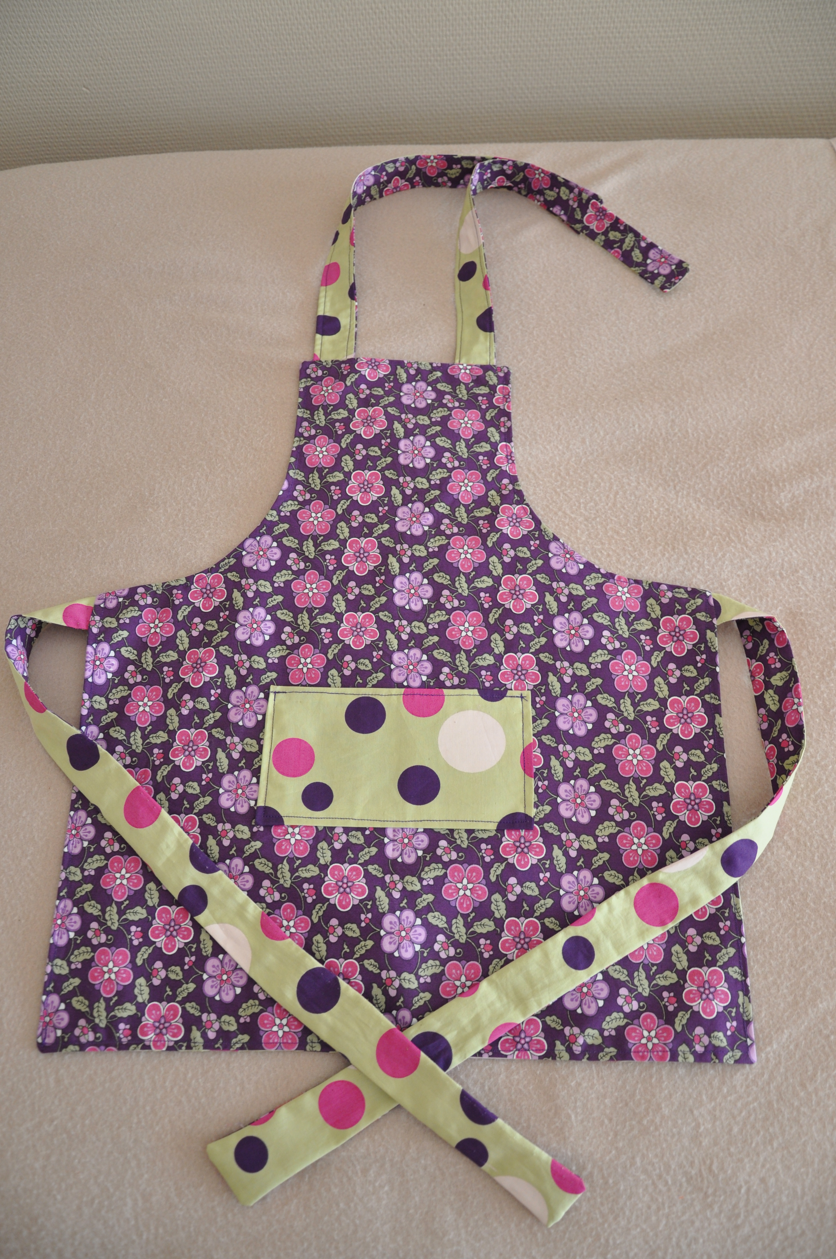 Tuto tablier cuisine 2 ans