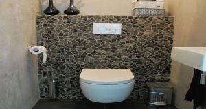 Carrelage wc brun