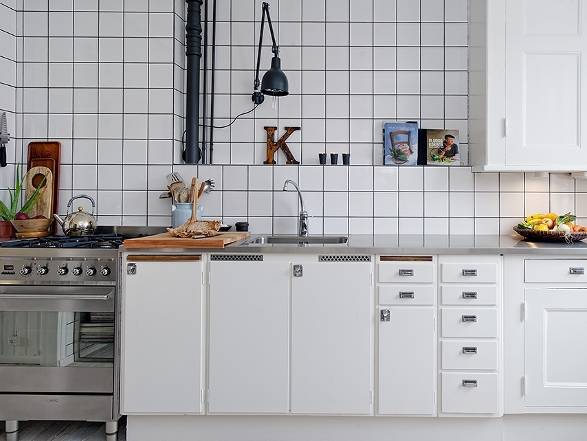 Carrelage blanc effet pierre