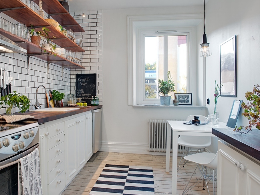 Carrelage blanc dans cuisine