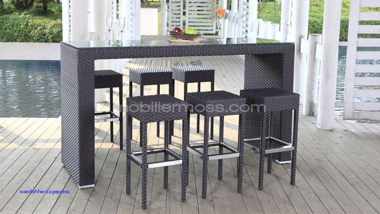 Table de cuisine haute avec chaise