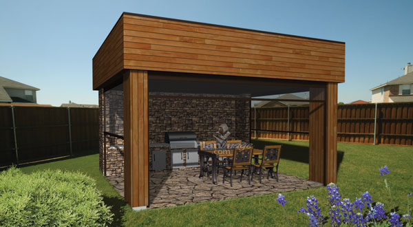 Plan de cuisine exterieure