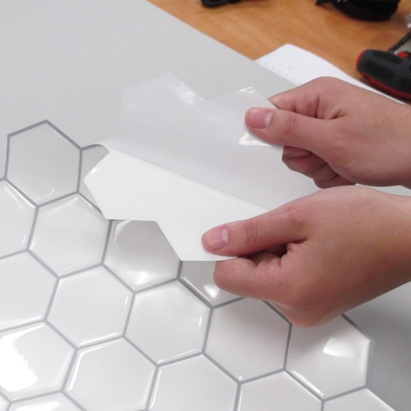 Carrelage hexagonal blanc petit