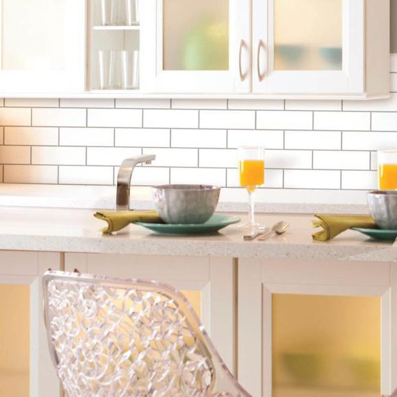 Carrelage adhesif metro blanc