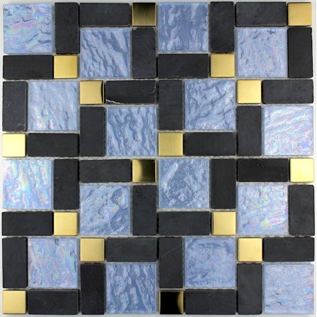 Carrelage mosaique metal