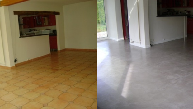 Recouvrir carrelage sol cuisine
