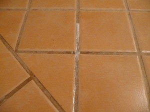 Carrelage blanc tache