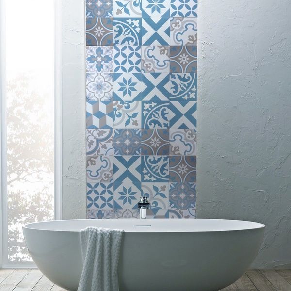 Carrelage salle de bain bandeau