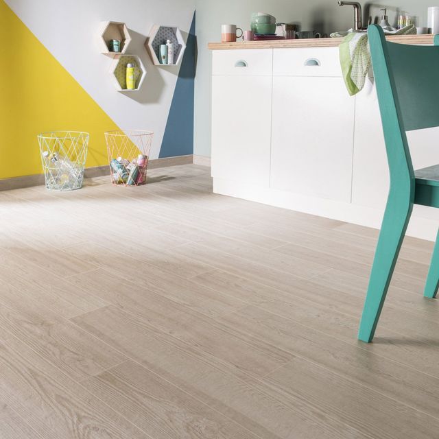 Sol cuisine imitation carrelage