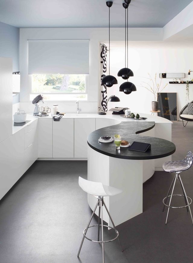 Plan travail cuisine rond