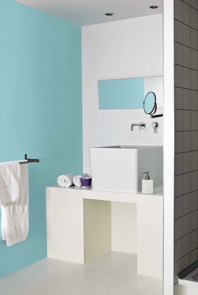 Carrelage salle de bain peint
