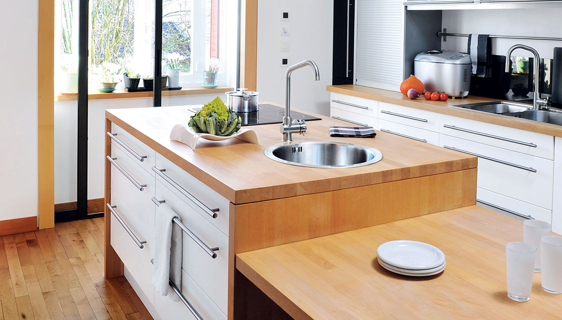 Ikea plan de travail cuisine en bois
