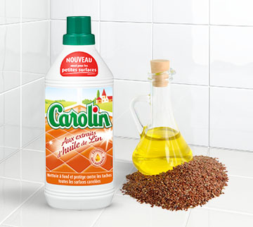 Carrelage brillant huile de lin